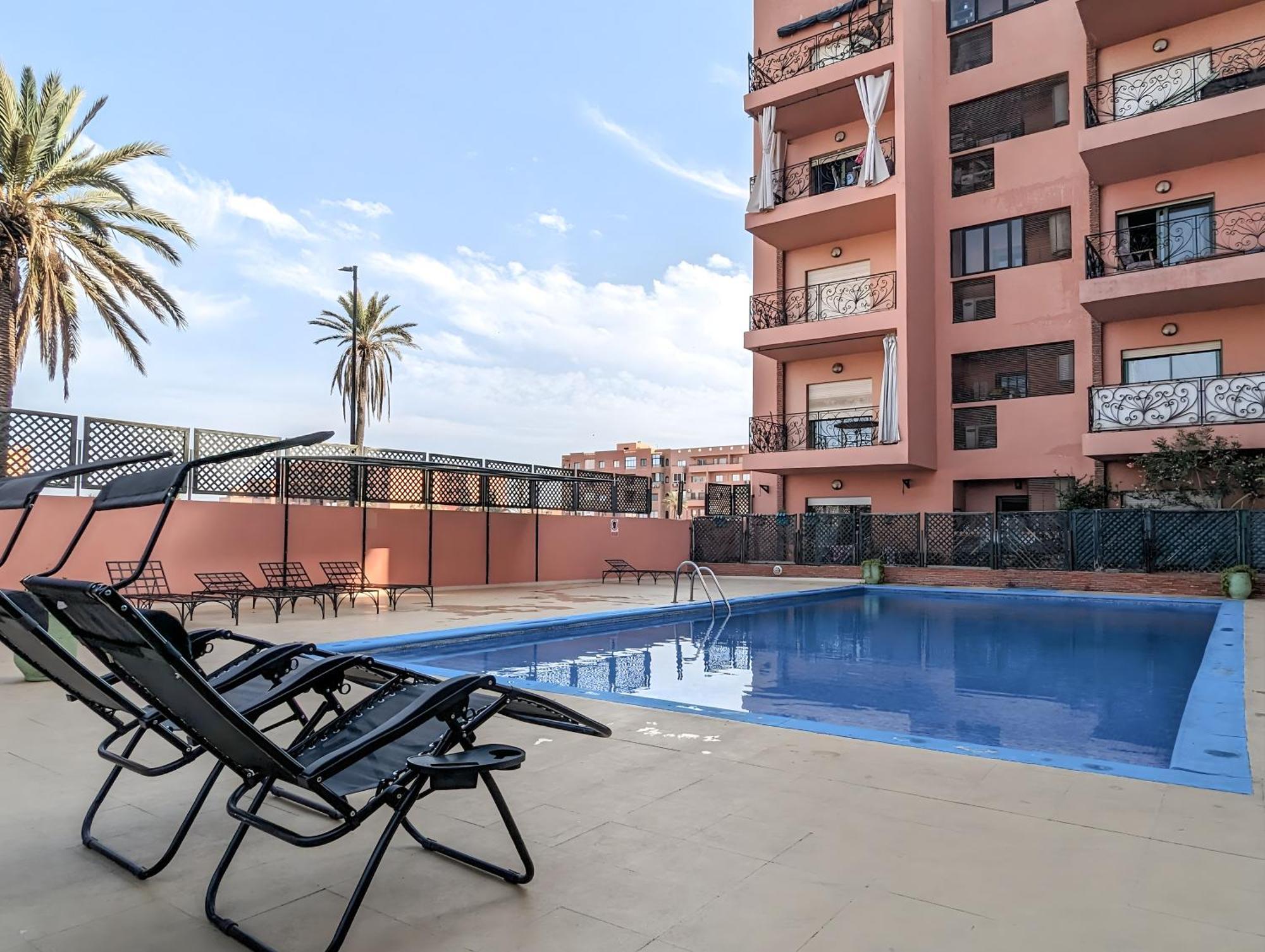 Apartement Panoramic View Majorelle Garden With Pool Marraquexe Exterior foto